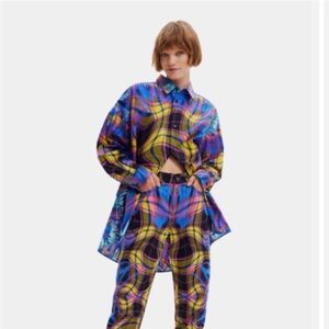 Desigual plaid button down